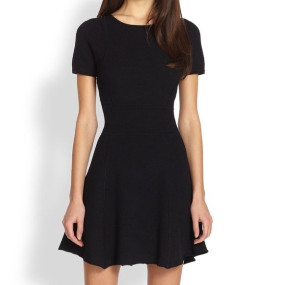 New Theory Alancy Mega waffle knit contrast stitch structured fit flare dress - www.rajagirimanappuram.com New Theory Alancy Mega waffle knit contrast stitch structured fit flare dress - www.rajagirimanappuram.com